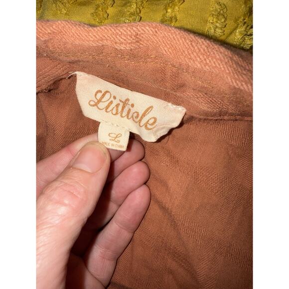 Women’s Fall Winter Jumpsuit Long Sleeve Front Tie Orange Size Large - Picture 5 of 14